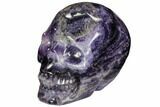 Carved, Purple Fluorite Skull #108759-3